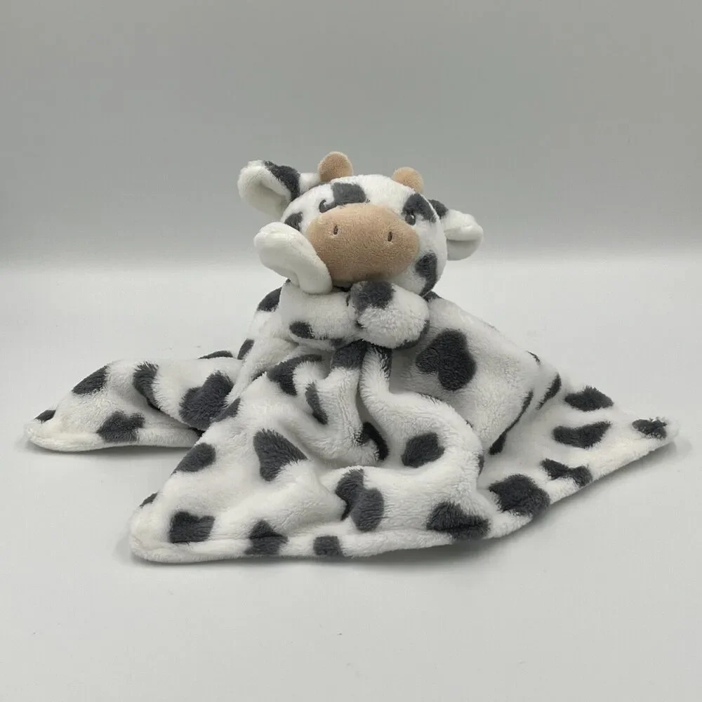 Carters COW Plush Baby Security Blanket Gray White Spotted Lovey 2021 13